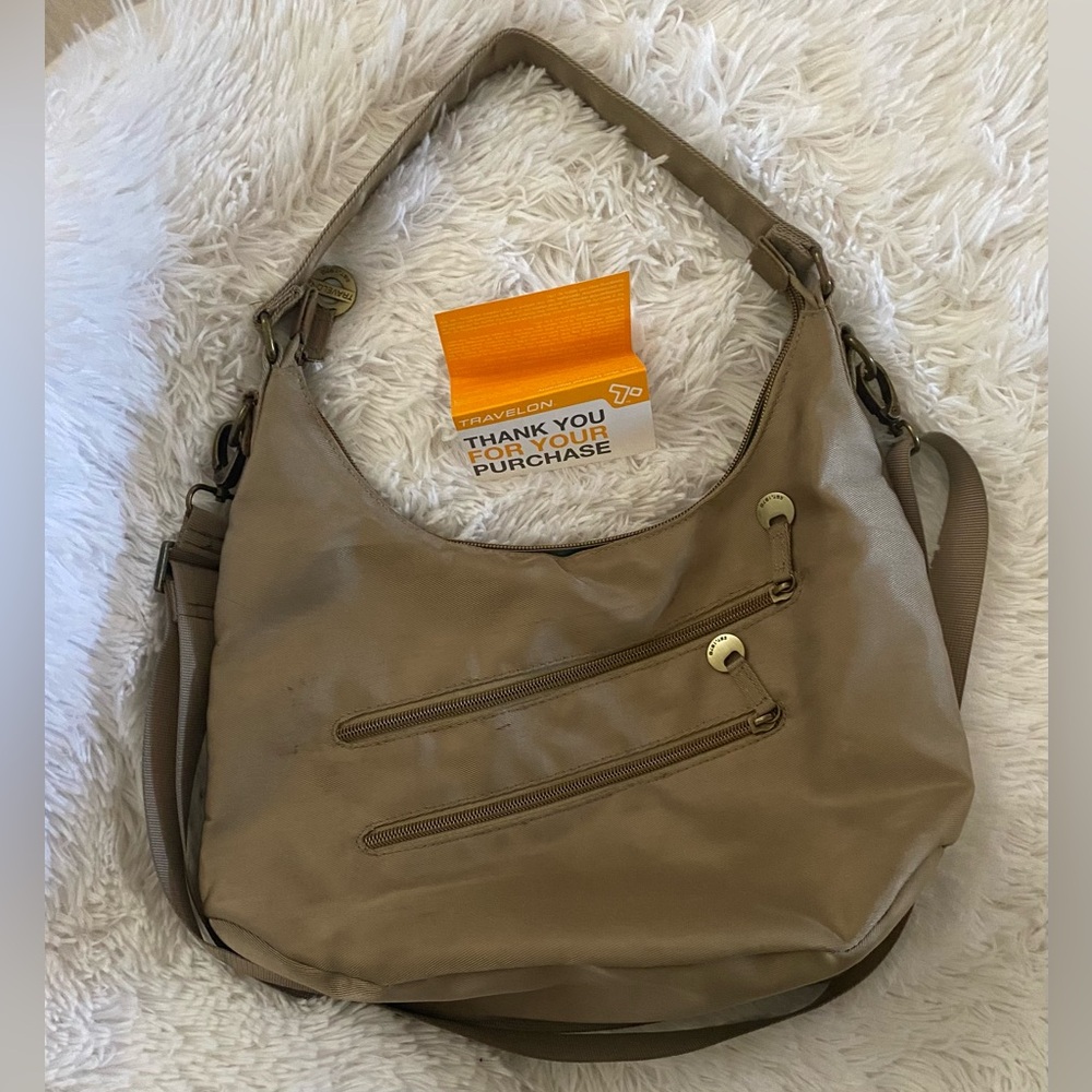Travelon Beige Shoulder Bag, in great condition.